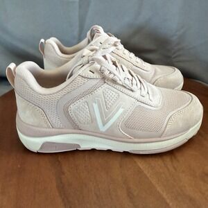 Vionic Walk Strider 001 Suede Comfort Walking Shoe Women's Size 6WIDE Cameo Rose